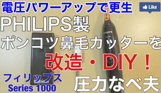 【フィリップス】ポンコツ鼻毛カッターを改造＆更生【ダメダメ！】 圧力なべ夫 フィリップス Series1000 NT1152/10