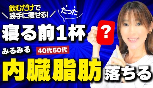 【寝る前たった1杯】内臓脂肪が落ちる!!冷蔵庫にあるものだけで勝手に痩せちゃうんです