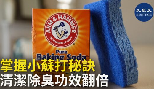 便宜又天然的小蘇打，在居家清潔除臭方面可謂功不可沒。小蘇打在使用上，有甚麼好方法和技巧呢？| #香港大紀元新唐人聯合新聞頻道