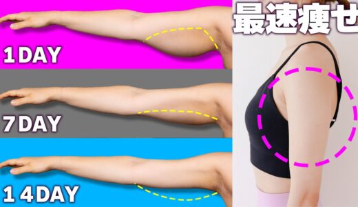 【二の腕痩せ】座ったままマジで痩せる！２週間でタプタプ二の腕がスッキリするトレーニング