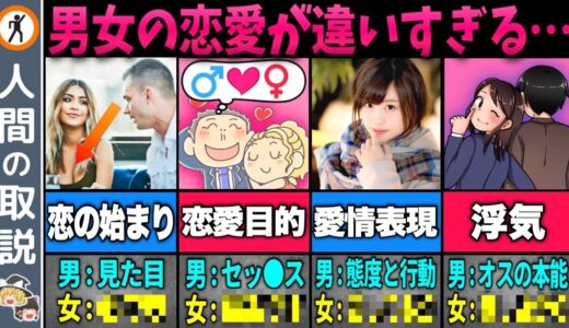 【ゆっくり解説】男の女の恋愛観が違いすぎてヤバい…