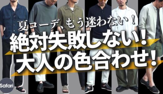 【永久保存版】夏コーデに絶対失敗しない、色合わせの黄金比をプロが教えます！【メンズファッション】【ミドル】