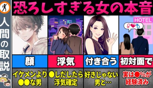 【ゆっくり解説】男に隠している女の本音がヤバすぎる…【恋愛/モテる男/モテない男】