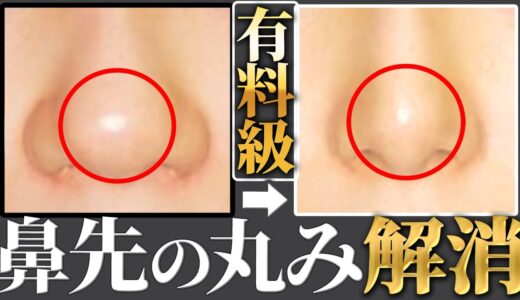 【整形級】一瞬で丸い鼻が解消できる裏技！【有料級】