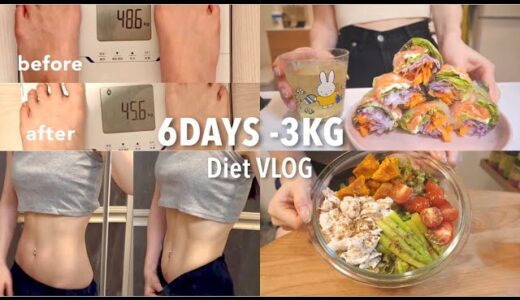 SUB）6日間で−3kg！🔥短期間で確実に減量するための食事メニュー📝｜How I Lost 3kg in 6 Days🔥｜Lose weight fast diet【ダイエット】