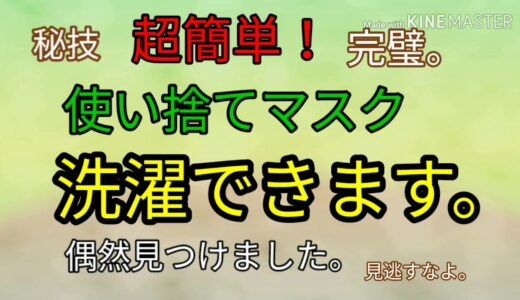 使い捨てマスク 洗濯できます。  実用的。 超簡単 。清潔感100% 。除菌効果抜群。再購入できるまでの予備としてお考えください。