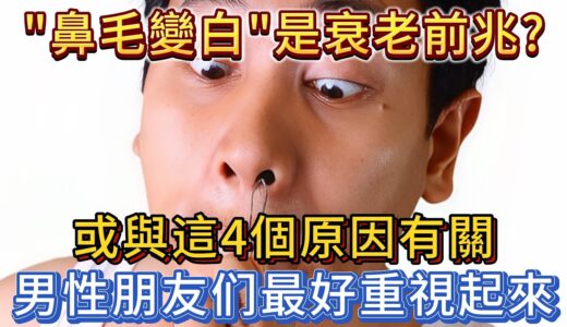 「鼻毛變白」是衰老前兆嗎？或與這4個原因有關，男性最好重視起來!