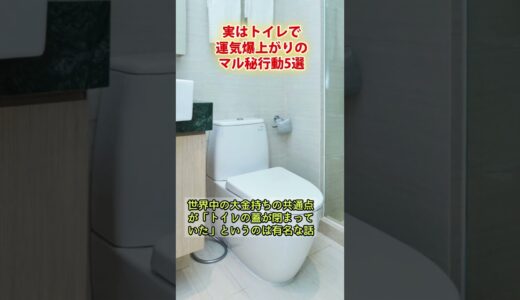 実はトイレで運気爆上がりのマル秘行動5選 #shorts