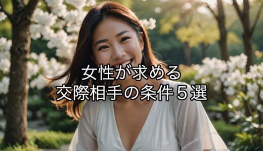 女性が求める交際相手の条件５選