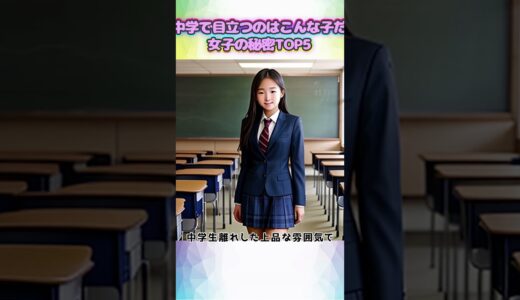 中学で目立つのはこんな子だ!女子の秘密TOP5 #中学生活 #人気女子 #ブランド愛 #清潔感 #優しさ