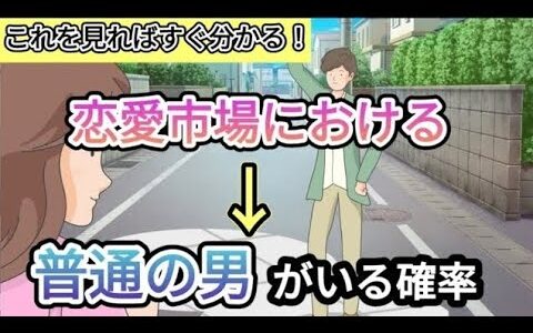 【これを見ればすぐ分かる！】恋愛市場における「普通の男」がいる確率