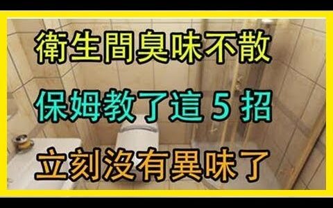 廁所「臭味不散」，超級難聞！20年清潔工了我這5招，立刻沒味了！超實用！