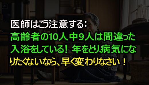 あなたは今でも毎日シャワーを浴びますか？医師はこう注意する：高齢者の10人中9人は間違った入浴をしている！年をとり、病気になりたくないなら、早く変わりなさい