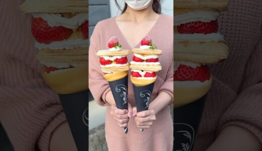 Strawberry Crepe in Osaka